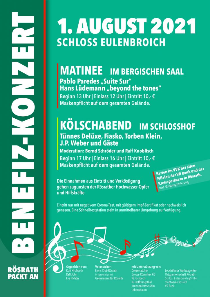 Plakat Benefizkonzert Rösrath packt an (01.08.2021)